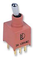 MULTICOMP   2AD2T2A2M2RE   Toggle Switch, Non Illuminated, DPDT, On-(On), Through Hole, 100 mA