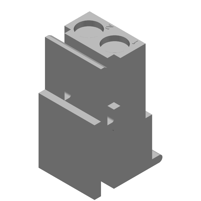 2 Pos Male Rectangular Connector, 19A, 250V, Wire-to-Wire, Crimp
