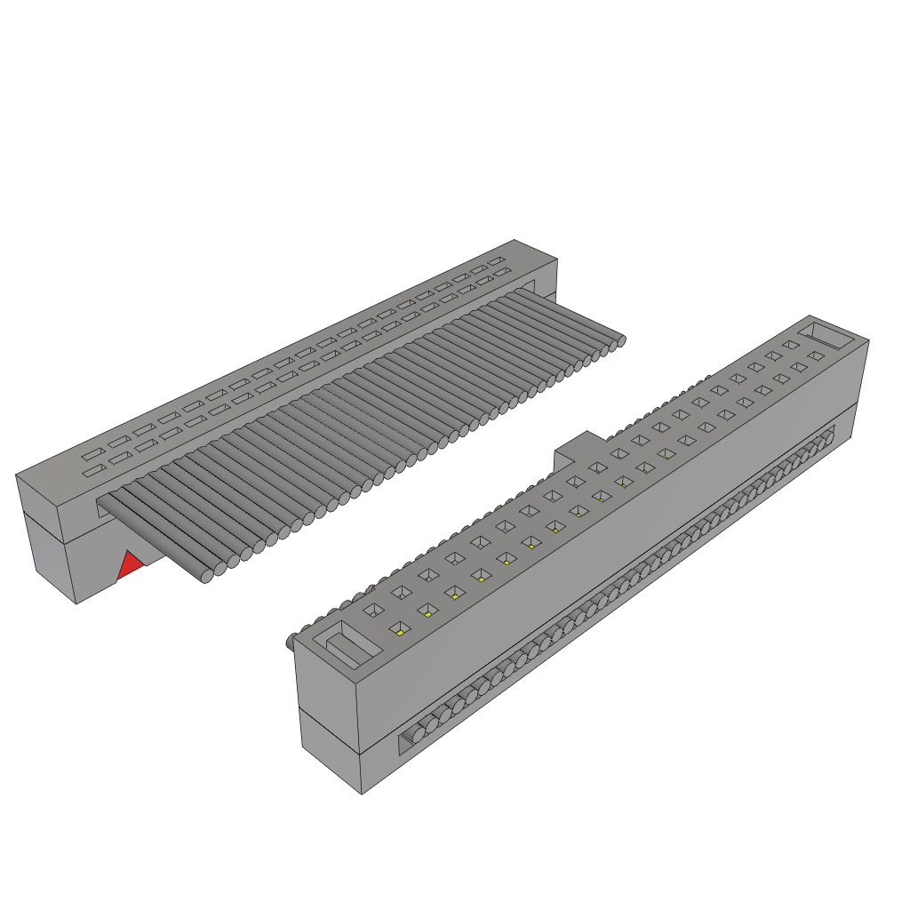 Cable Assembly 0.069m 30AWG 1.27mm 40 to 40 POS IDC Connector to IDC Connector F-F Tiger eye™ Bulk