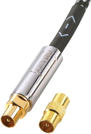Aerial cable, coaxial IEC-Plug IEC-Socket, OXYV8701, Profigold