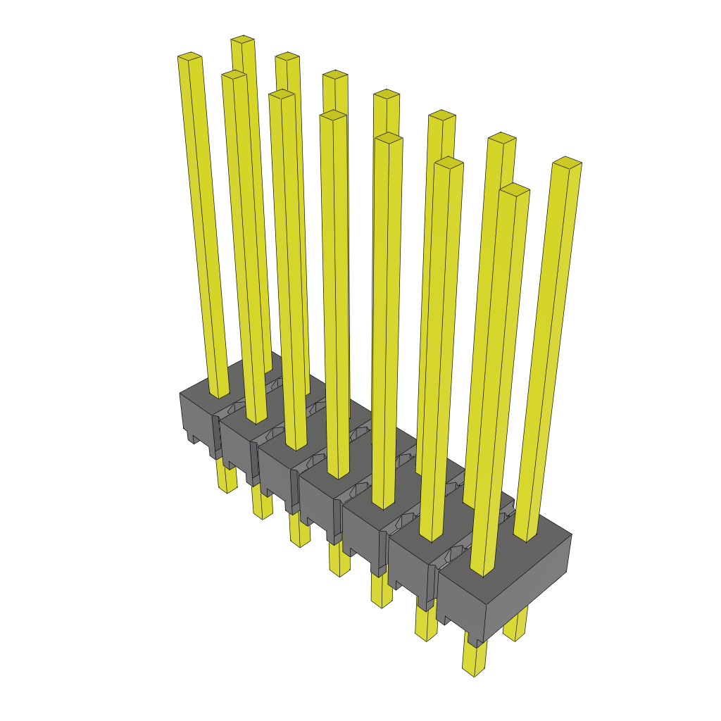 Conn Unshrouded Header HDR 14 POS 2.54mm Solder ST Top Entry Thru-Hole Bulk