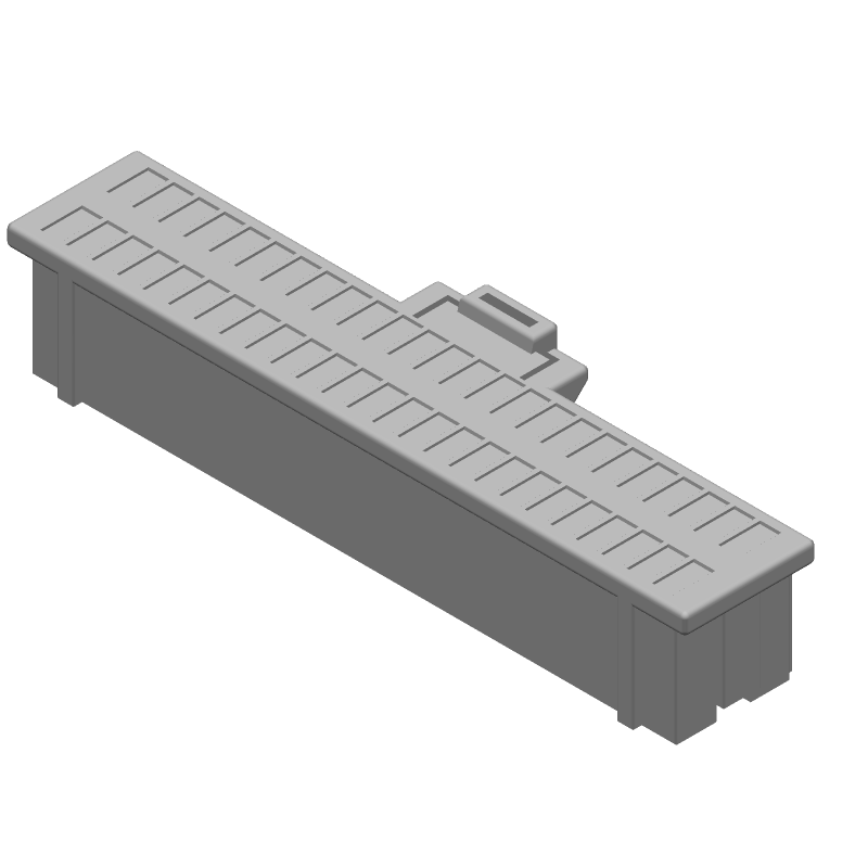 50 Pos 1mm Crimp Receptacle Housing, 1A, 50V, White