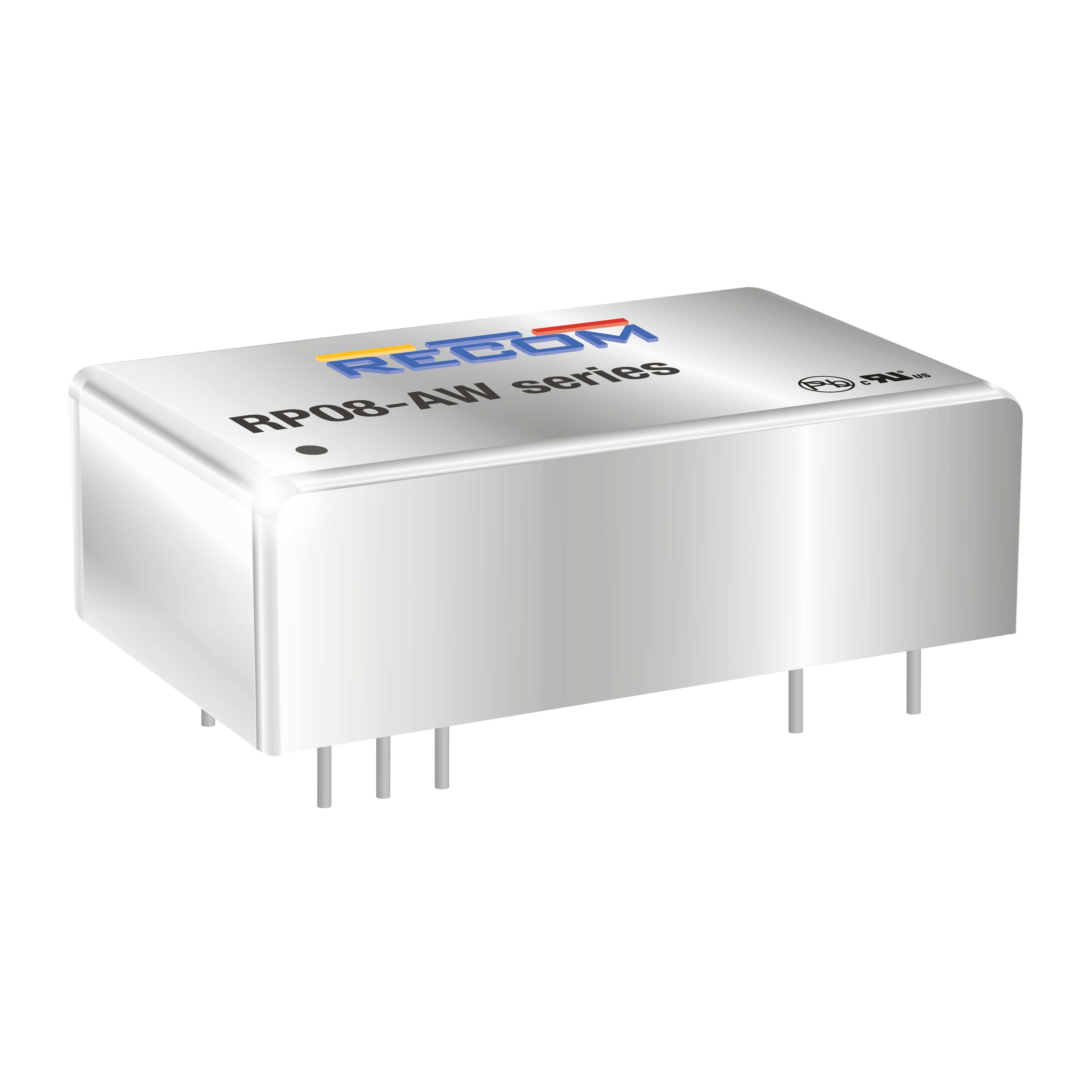 8W Isolated DC/DC Converter, 15V/(-15V), 267mA, 1.6kV, TH
