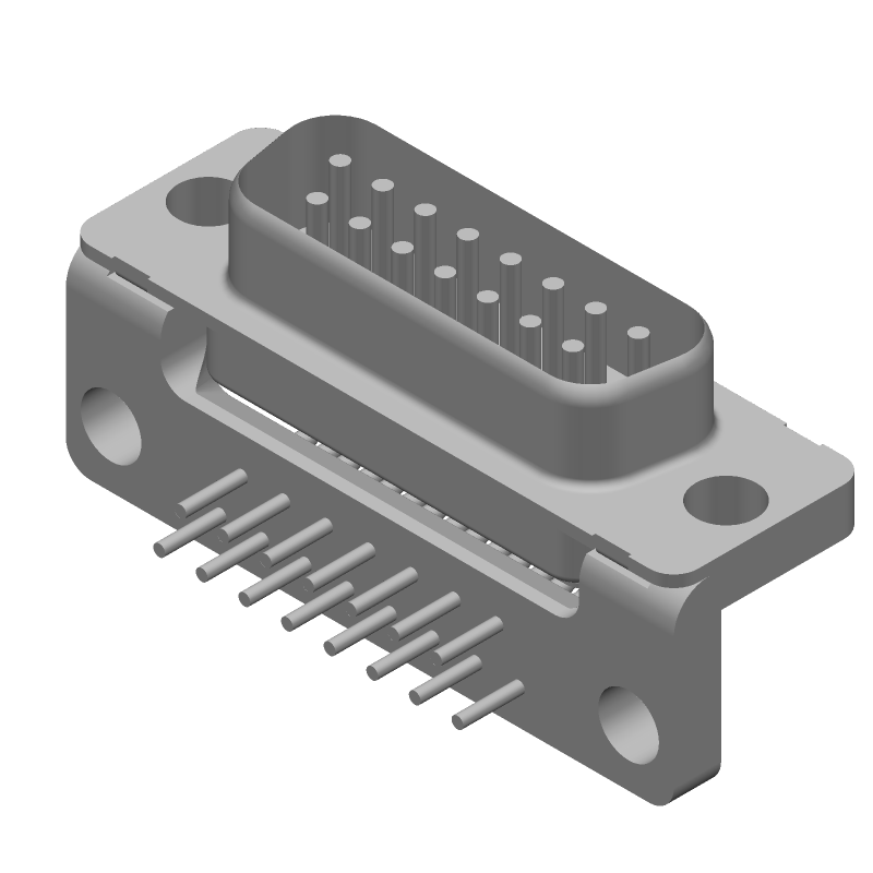 15 CONTACT(S), MALE, D SUBMINIATURE CONNECTOR, SOLDER, PLUG, ROHS COMPLIANT
