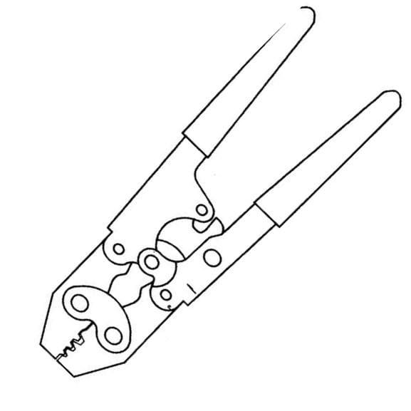 TE CONNECTIVITY / RAYCHEM AD-1377-CRIMP-TOOL-3-CVTY Crimp Tool, Ratchet, AMP 26-12AWG Splices