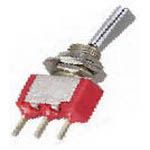 Switch Toggle ON OFF ON SPDT Flat Lever PC Pins 5A 250VAC PC Mount with Threads Bulk