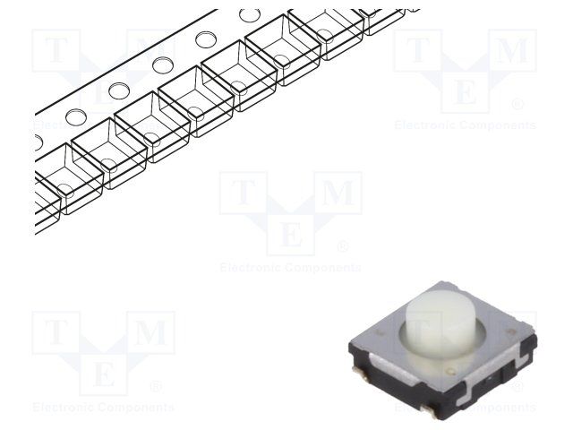 Tactile Switch SMD SPST-NO 20mA 15V White