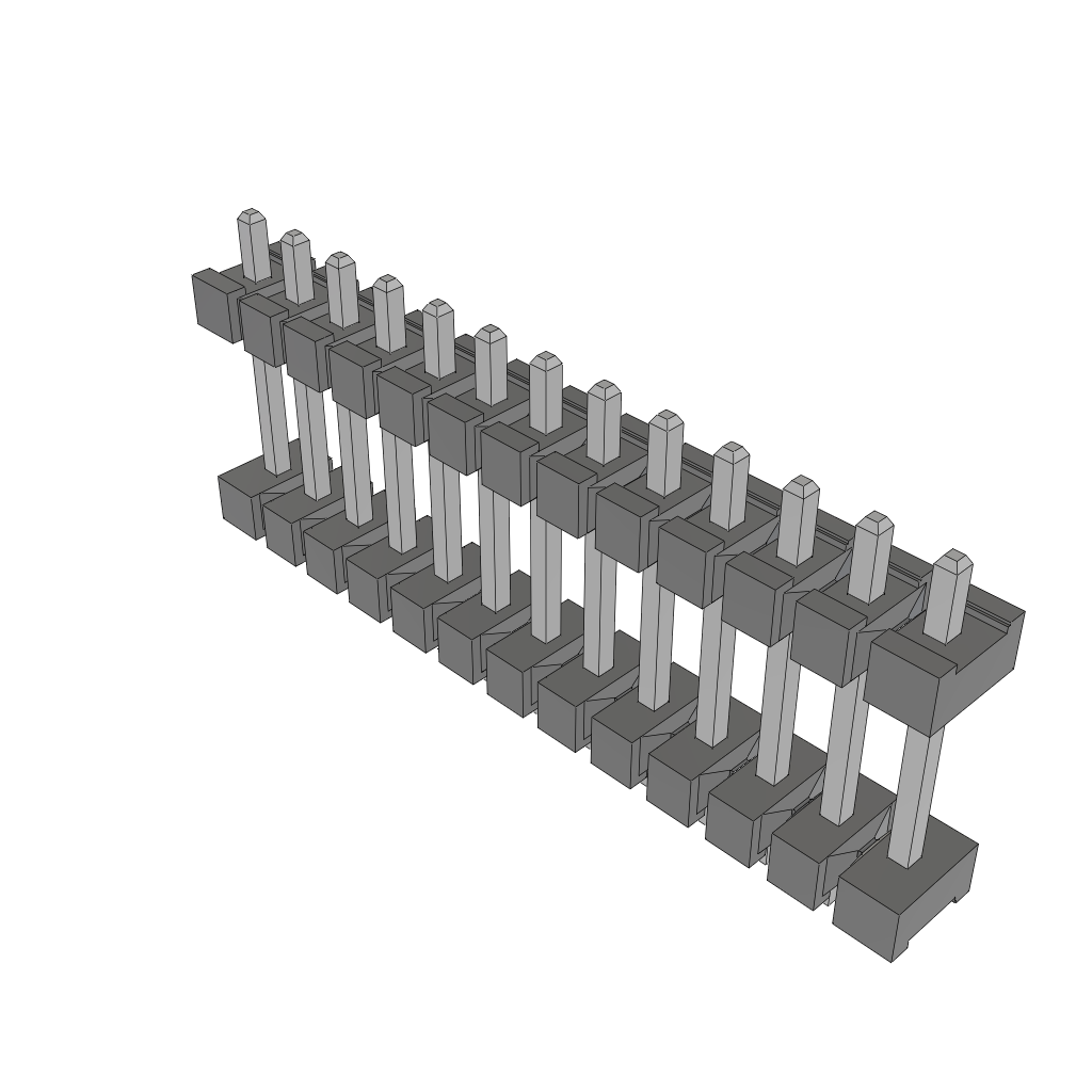 HDR 13-Contact Board Stacker, 845VDC/600VAC, 20.57mm Height