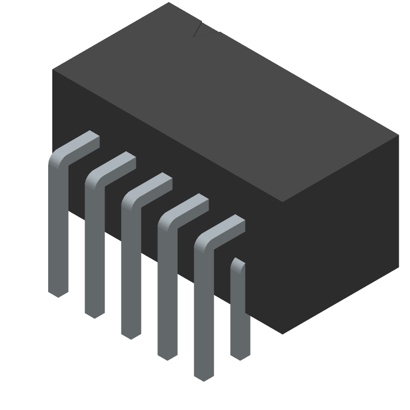 10 Pos 2 Row RA Header, 2mm Pitch, 3A, 125V, Solder