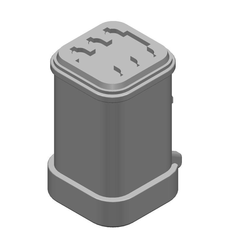 Conn Housing PL 6 POS Crimp ST Cable Mount Black Package Automotive