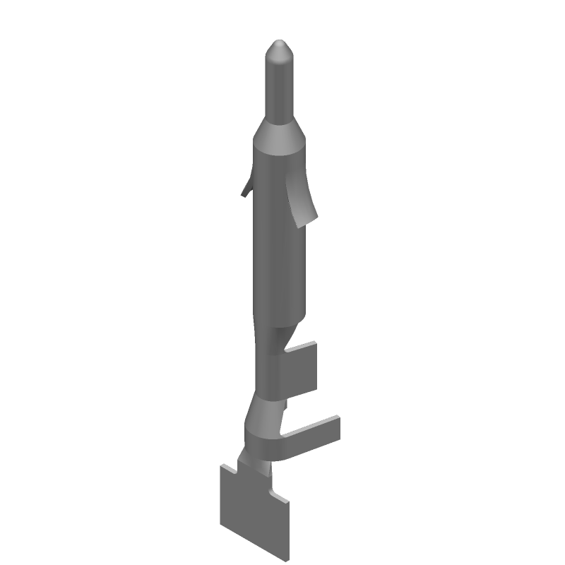Power Contact Pin, Crimp, 9.5A, 600V, 22-26AWG, Brass, Gold Plated