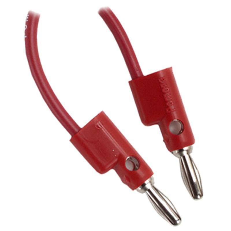 Red 15A 5kV Plug to Plug Connector, 12" Lead, Copper/Nickel
