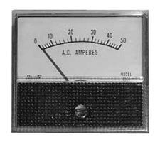 Ammeter;  0 to 25 A;  5%;  2.5 in.;  Polystyrene Cases with Metal Scales