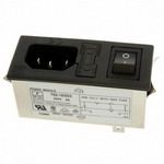 Fused Power Connector, 250V, 6A, Panel Mount, SPST, 3 Pos