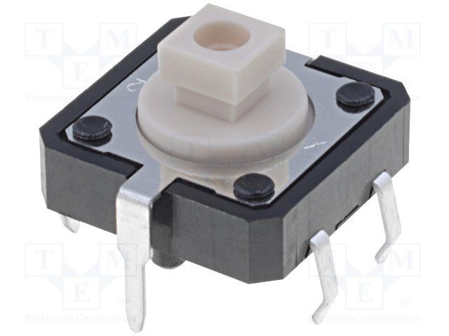 Tactile Switch SPST 50mA 24VDC Thru-Hole PC Pins 1.27N