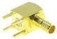 Mini-SMB RF Connector, 4GHz, 75R, Solder, RA, Thru-Hole, Gold