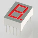 0.39 SEVEN SEGMENT, LED DISPLAY, COMMON CATHODE, 470nm BLUE CHIPS, GRAY FACE WITH WHITE SEGMENTS.