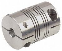 Ruland Aluminium Flexible Beam Coupling, PCMR19-4-4-A, Bore A 4mm Bore B 4mm Clamp