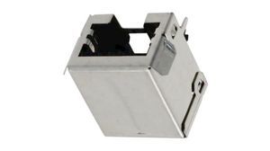 Shielded RJ45 Jack, 1x1, 8P8C, Cat5e, Through Hole, Right Angle