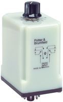 DPDT Off-Delay Relay, 120VAC Coil, 10A/30VDC Contacts, 0.1-10s, Socket