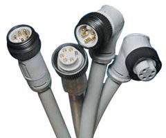 2-Conductor Circular Connector, Male Receptacle, 13A, 600V, IP67