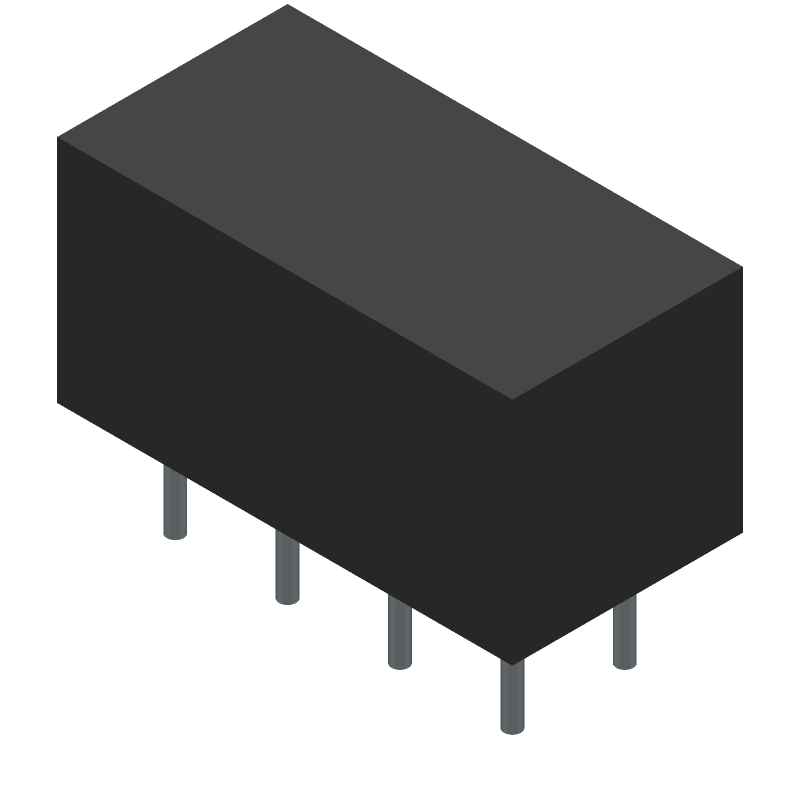 DPDT RF Relay, 2A/28VDC, 26.5VDC Coil, 684mW, Through Hole