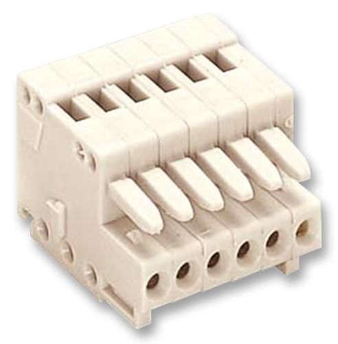 4-Pos Terminal Block, 2.5mm Pitch, 6A, 250V, Cage Clamp