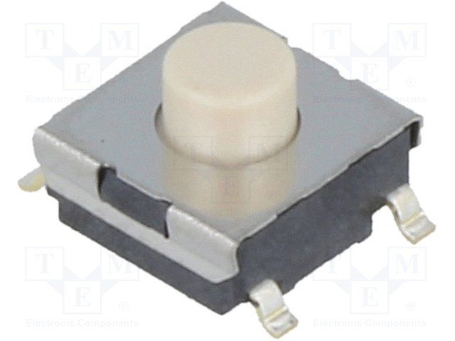 Tactile Switch, SPST, 50mA, 24VDC, SMD