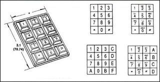 GRAYHILL         84S-BB2-014-N             SWITCH, KEYPAD, 4X4, 10mA, 24V, RUBBER