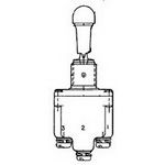 Switch Toggle (ON) OFF ON SPDT Locking Lever Screw 15A 7VAC 250VDC Panel Mount with Threads