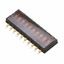 10-Pos SPST Slide DIP Switch, 24VDC, 25mA, Surface Mount