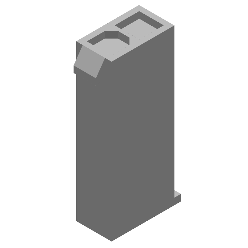 2 Pos Crimp Wire Housing, Male Pin, 9A, 600V, UL94 V-0