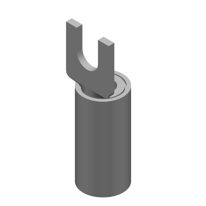 PIDG Crimp Terminal, 12-10 AWG, Yellow, 300V, Copper/Tin