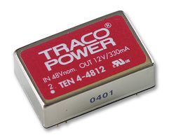 DC/DC Converter, 4W, 12V Out, 48V In, 1.5kV Isolation, Through Hole