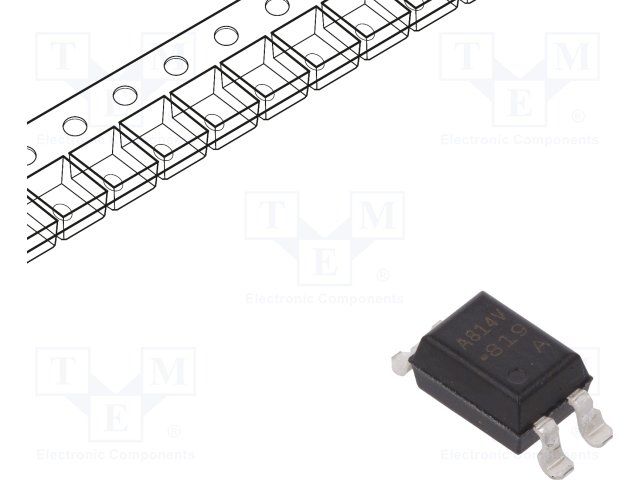 AC Input-Transistor Output Optocoupler, 1-Element, 5000V Isolation, 0.300 INCH, ROHS COMPLIANT, SMD, DIP-4