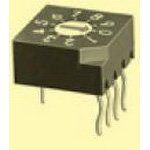 16 Pos Rotary Coded Switch, Hex, SP16T, 0.03A, 15VDC, TH