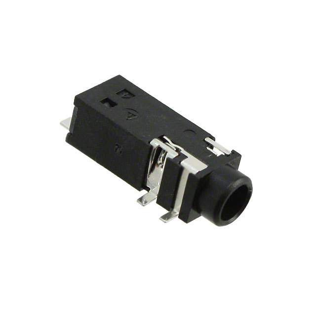 3.5mm 3P RA SMT Audio Jack, Copper Alloy, Silver, 3A, 250V