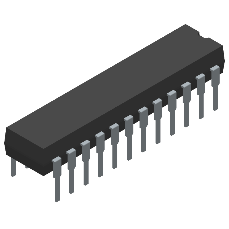 Shift Register IC, 16-Bit, 3-State, 28MHz, PDIP