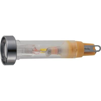 Neon signal lights with integrated series resistor. Transparent