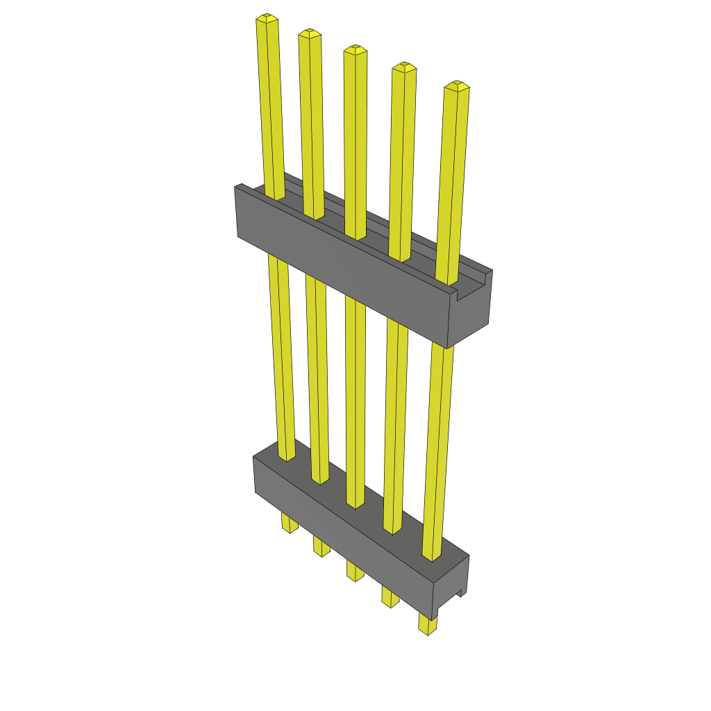 Conn Board Stacker HDR 5 POS 2.54mm Solder ST Top Entry Thru-Hole Bulk