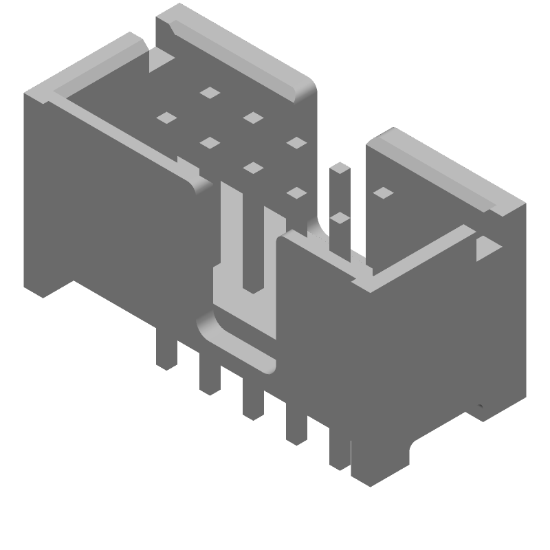 10 Pos 2.54mm Shrouded Header, Male, Solder, Thru-Hole