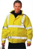 Men's XL Yellow Hi-Vis, Stain Resistant, Waterproof Jacket