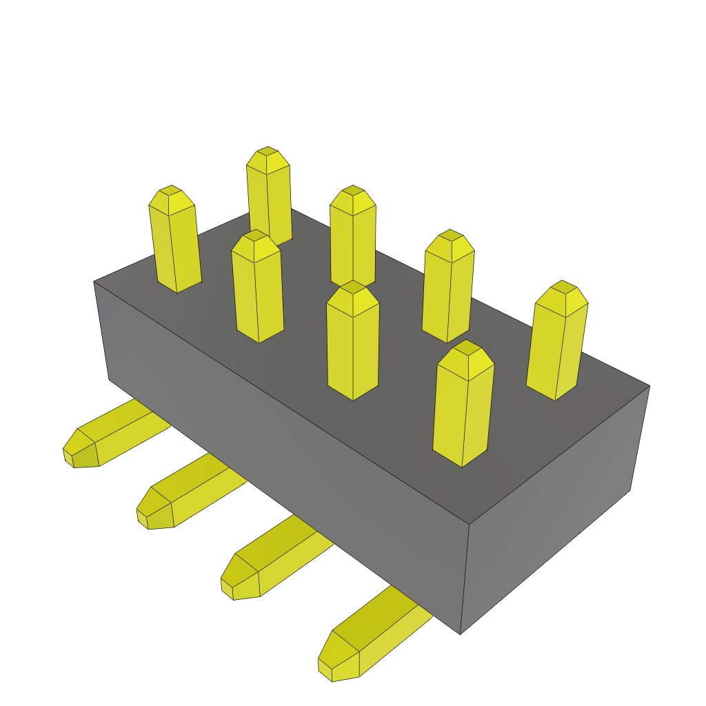 Conn Unshrouded Header HDR 8 POS 2mm Solder ST SMD