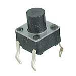 Switch Push Button Tactile SPST OFF-(ON) 15 VDC @ 20mA Actuator Height 0.13 Inch