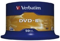 Verbatim 4.7 GB 16X DVD-R, 50 Pack