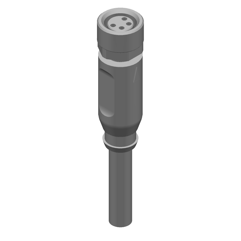 M8 4 Pos 22AWG Sensor Cable Assembly, 5m, IP65, 4A