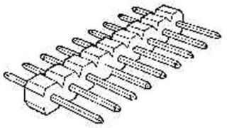 8 Pos 2.54mm Header, Male Pin, Gold Plated, 3A, 1.5kV, Straight