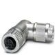 Bus system connector, INTERBUS (500 kbps), 5-position, shielded, Socket angled M12, B-coded, Spring-cage connection, knurl material: Zinc die-cast, nickel-plated, external cable diameter 4 mm to 8 mm