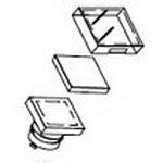 TE CONNECTIVITY / ALCOSWITCH         64S2             LENS, SQUARE, RED