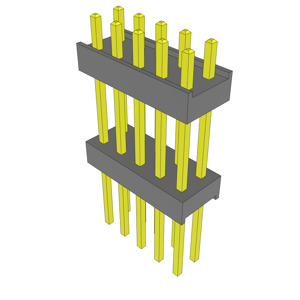 Conn Board Stacker HDR 10 POS 2.54mm Solder ST Top Entry Thru-Hole Bulk